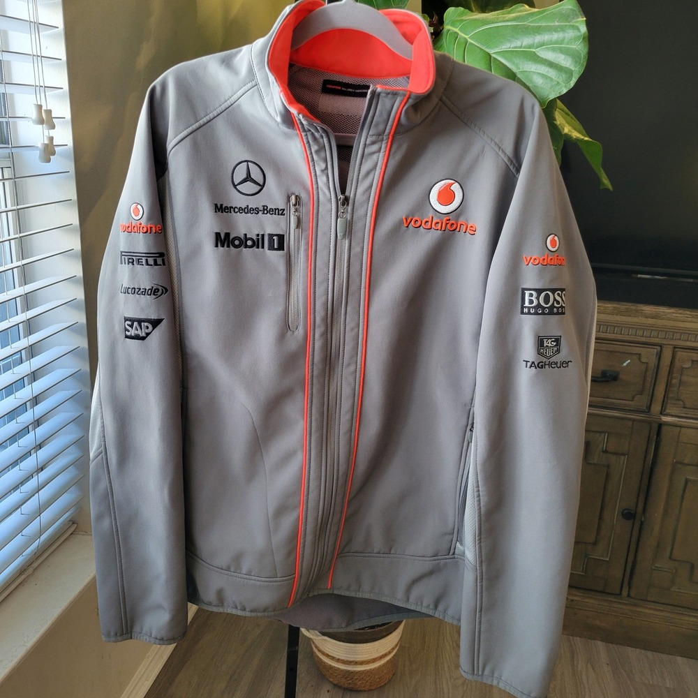 Vodafone McLaren Mercedes F1 Team Softshell Racing Jacket Grey Men XL Hugo Boss